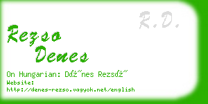 rezso denes business card